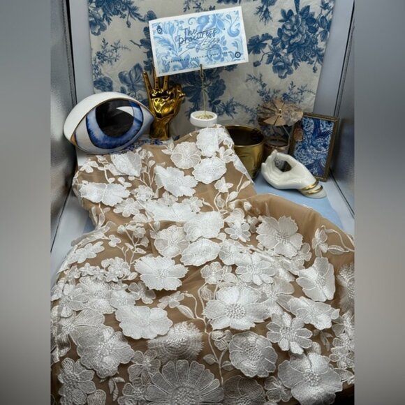 🆕 BRONX & BANCO 🧿 NWOT Jasmine Maraya White Mini Dress - Sz M US 6 - Picture 14 of 16